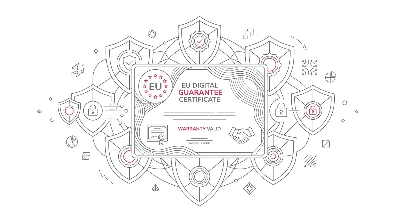 EU Legal Guarantee Notice and GARAN Label: 8 CCM Controls for Enterprise Rollout banner illustration