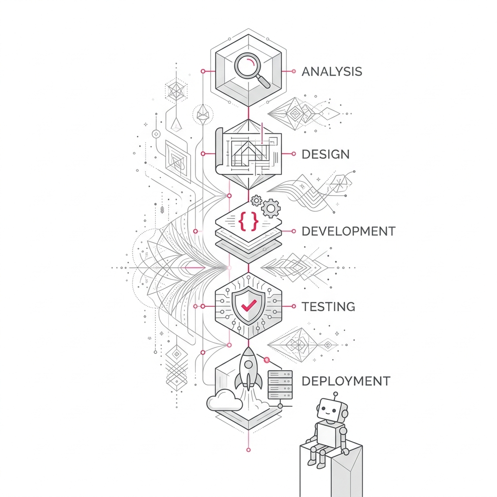 YuniQ SDLC Framework vertical illustration
